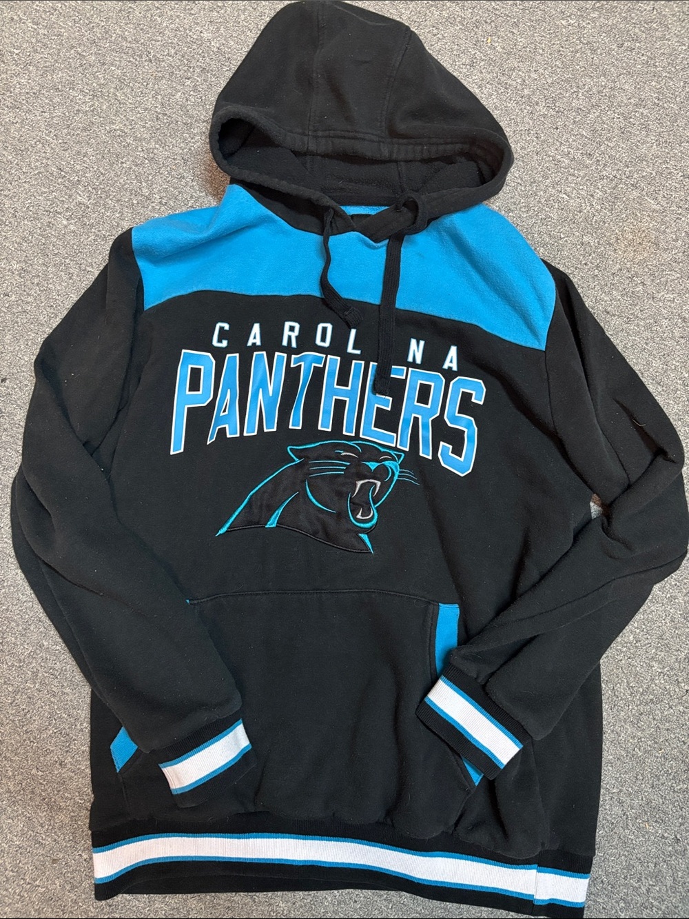Carolina Panthers Black and Blue Pullover Hoodie